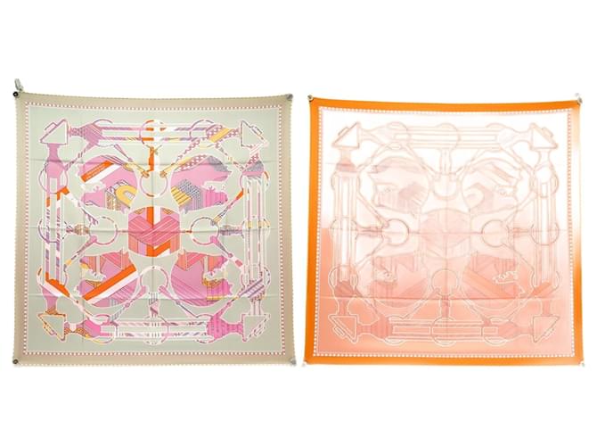 Hermès NEW HERMES TATERSALE lined-SIDED ZIGZAG SCARF JAMIN SILK SILK SCARF Multiple colors  ref.1162207