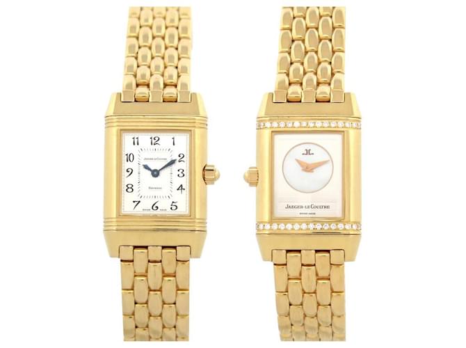 JAEGER LECOULTRE REVERSO DUETTO LADY WATCH 266.1.44 In gold 18K & DIAMOND Golden Yellow gold  ref.1162240