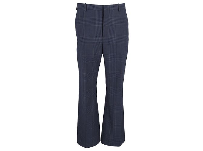 Pantaloni a quadri Balenciaga in cotone Blu Blu navy
