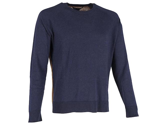 Marc by Marc Jacobs Two Tone Sweater in Navy Blue Cotton  ref.1162257