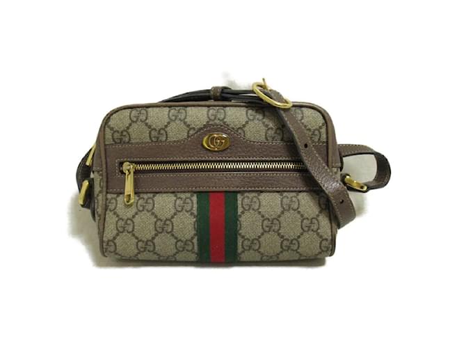 Gucci GG Supreme Ophidia Mini Bag 517350 Brown Cloth  ref.1162274