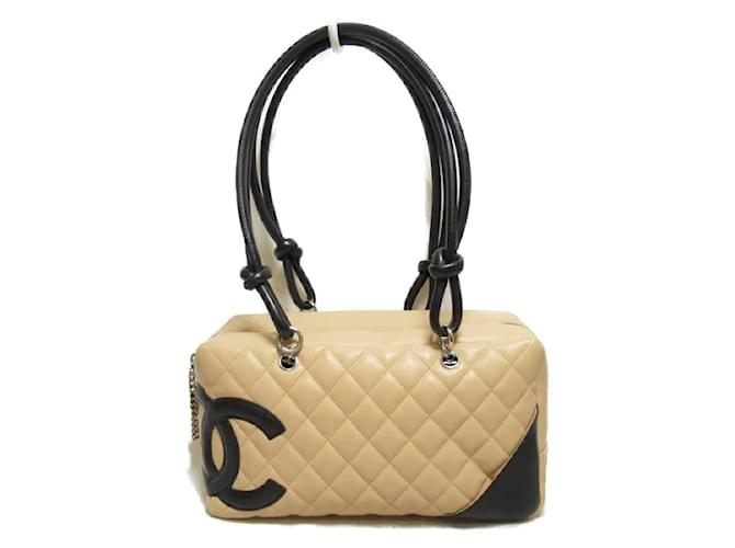 Chanel Cambon Quilted Leather Bowling Bag Brown Pony-style calfskin  ref.1162283
