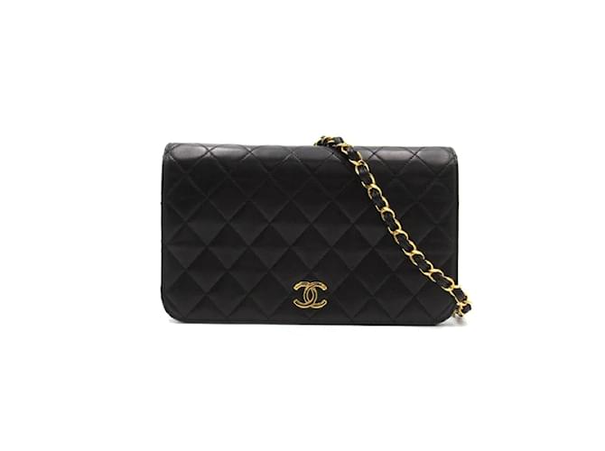 Chanel CC Quilted Leather Full Flap Bag A03568 Black  ref.1162289