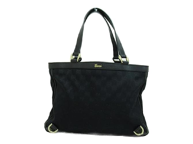 Sac tote en toile Gucci GG Canvas Abbey D-Ring 170004 en très bon état Noir  ref.1162301