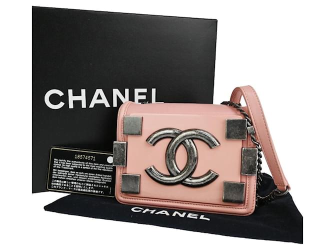 Chanel Boy Pink Leather  ref.1162397