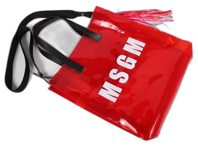 MSGM Red Plastic Handbag