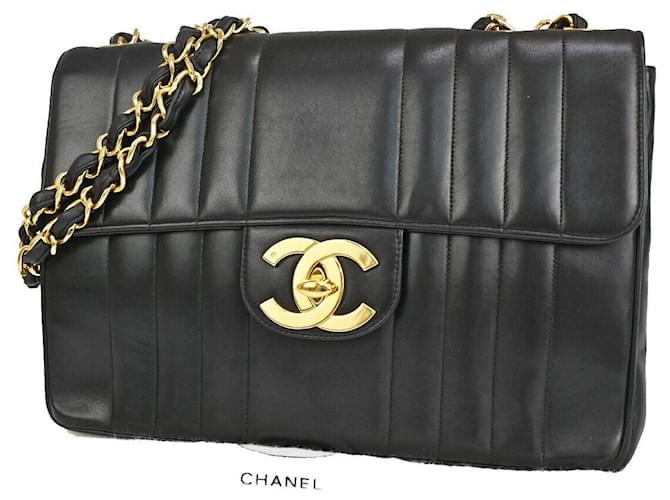 Chanel Mademoiselle Cuir Noir  ref.1162493