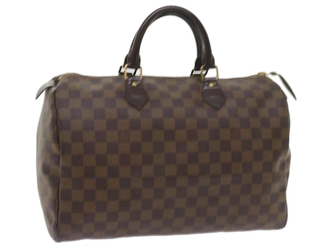 LOUIS VUITTON Damier Ebene Speedy 35 Bolso de mano N41363 LV Auth 53620  ref.1162571