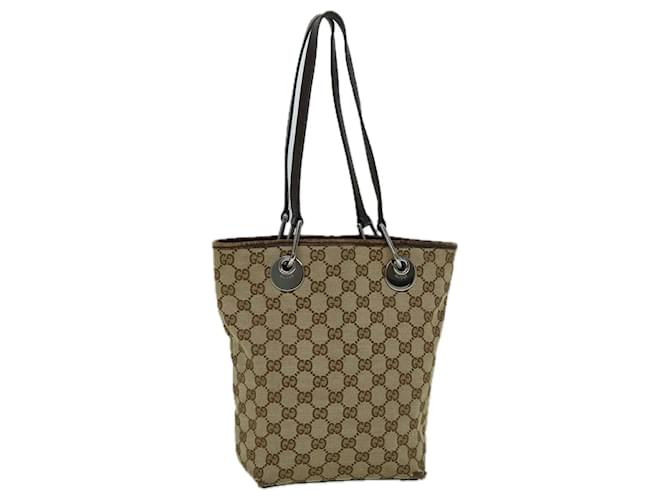 GUCCI Sac cabas en toile GG Beige 120840 auth 60264  ref.1162595