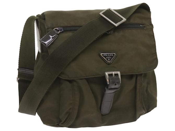 PRADA Shoulder Bag Nylon Khaki Auth ep2477  ref.1162599