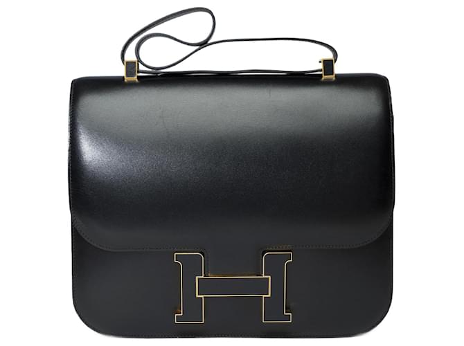 Hermès HERMES Constance Bag in Black Leather - 101609  ref.1162665