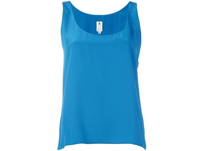 Emanuel Ungaro Top de seda turquesa Ungaro