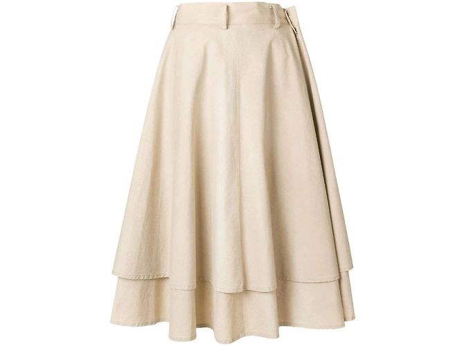 Yohji Yamamoto Beiger Baumwollrock