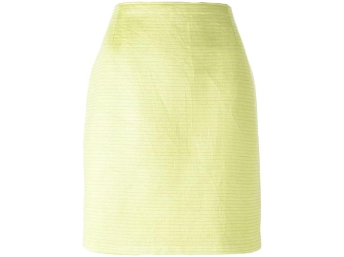 Gianfranco Ferré Lime Cotton Skirt  ref.1162764