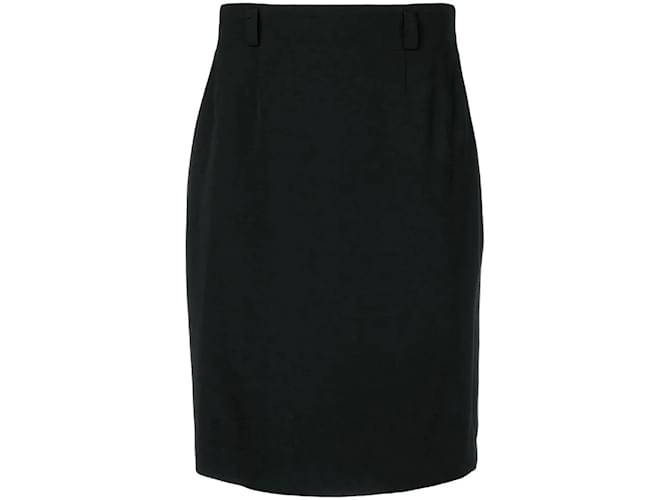 Autre Marque Jean-Louis Scherrer Black Wool Skirt  ref.1162768