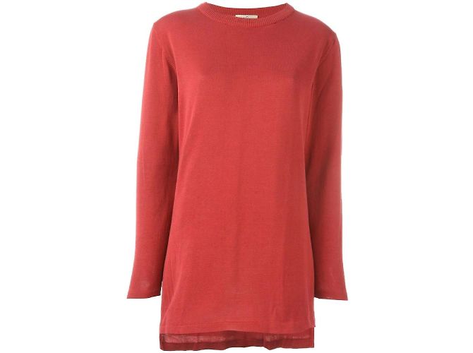 Pull en laine rouge Romeo Gigli