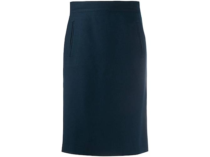 Gianfranco Ferré Blue Wool Skirt  ref.1162808