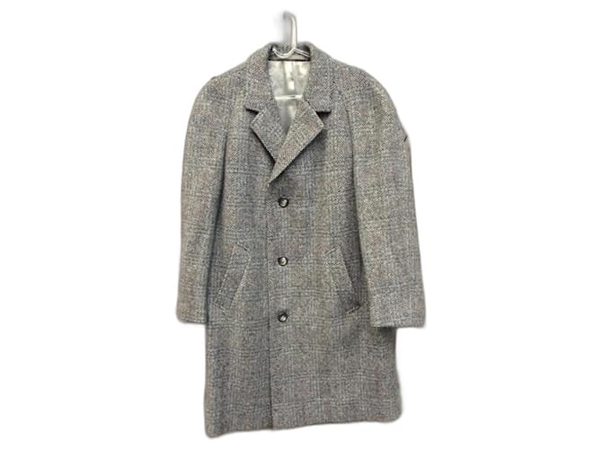 inconnue taglia cappotto vintage in tweed 54 Grigio  ref.1162833