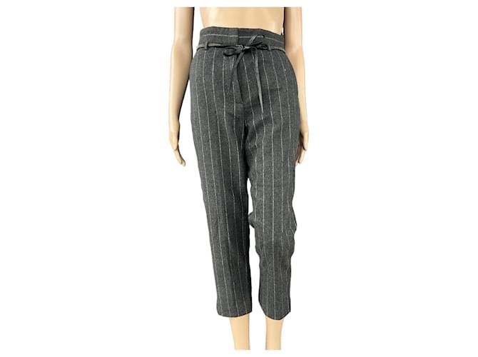 Brunello Cucinelli Pants, leggings Grey Wool  ref.1163023