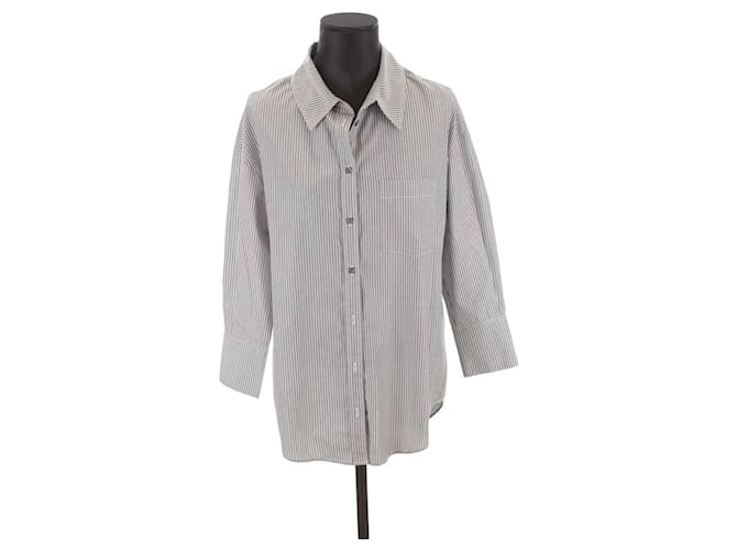 Anine Bing Cotton shirt Grey  ref.1163095