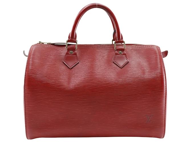 Louis Vuitton Speedy 30 Red Leather  ref.1163171