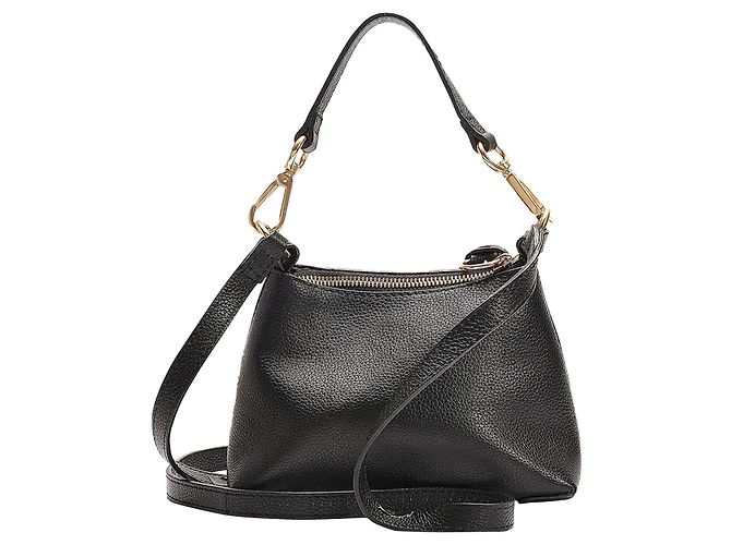 See by Chloé Bolsa Joan Mini Hobo - See By Chloe - Preto - Couro