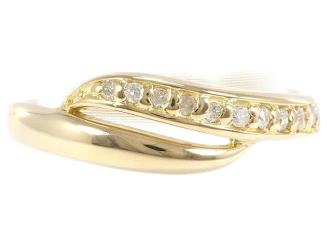 & Other Stories 18K Diamond Link Ring in Great Condition Golden Metal  ref.1163286