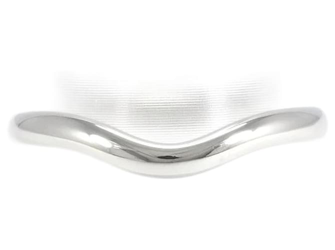 Autre Marque Platinum Curved Band Silvery Metal  ref.1163290