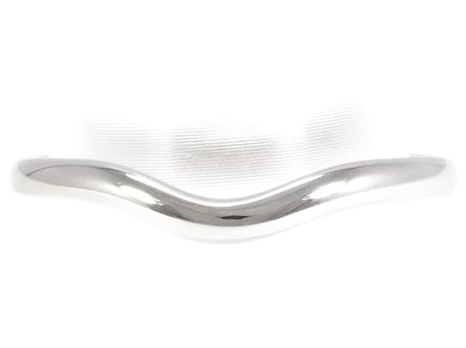 Autre Marque Platinum Curved Band Silvery Metal  ref.1163293
