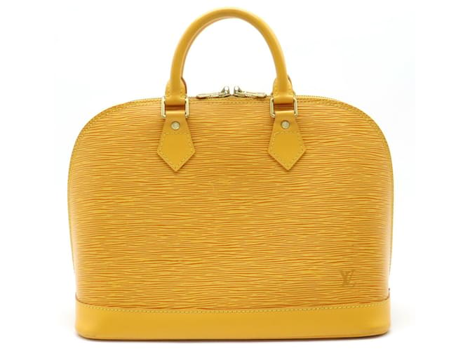 Louis Vuitton Alma Amarelo Couro  ref.1163324