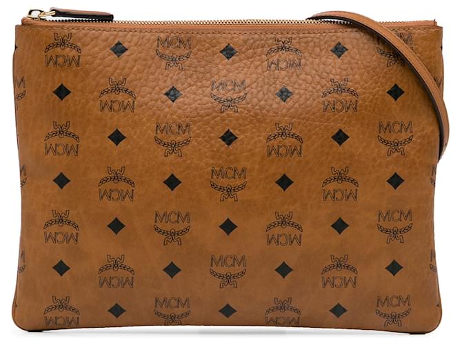 MCM Brown Visetos Crossbody Bag Cloth Cloth  ref.1163434