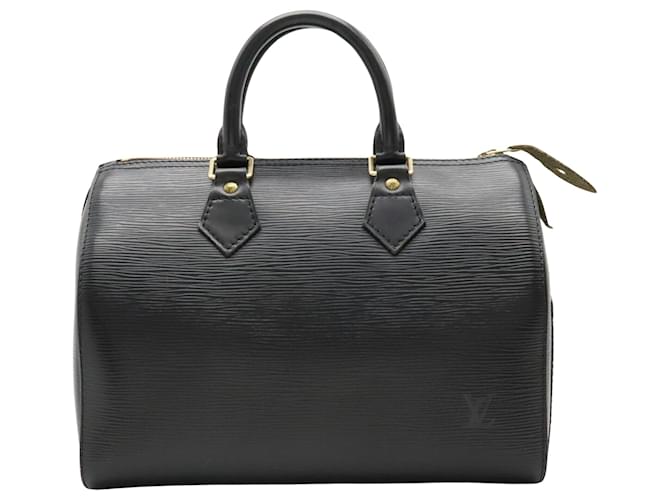 Louis Vuitton Speedy 25 Negro Cuero  ref.1163529