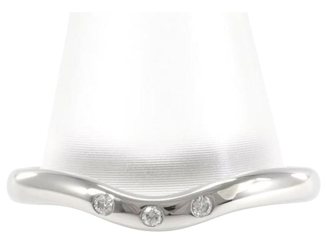 Tiffany & Co Curved band Silvery Platinum  ref.1163753