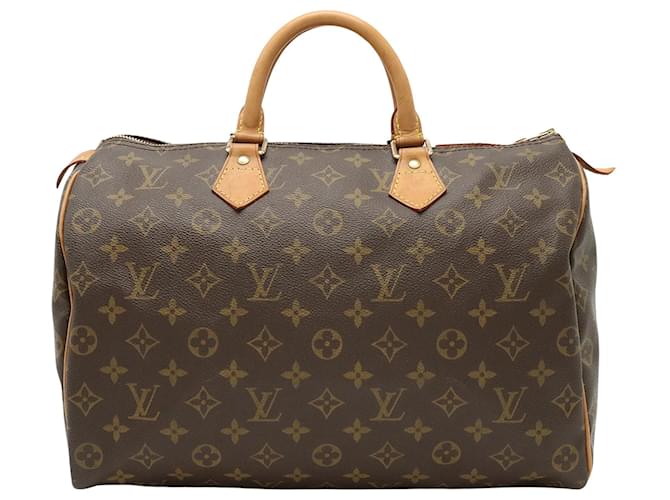 Louis Vuitton Speedy 35 Brown Cloth  ref.1163869