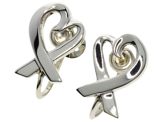 Tiffany & Co Loving heart Silvery Silver  ref.1163874