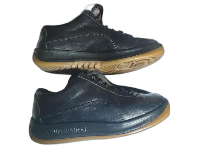 Louis Vuitton Derbie Lace Up Shoes Black Leather