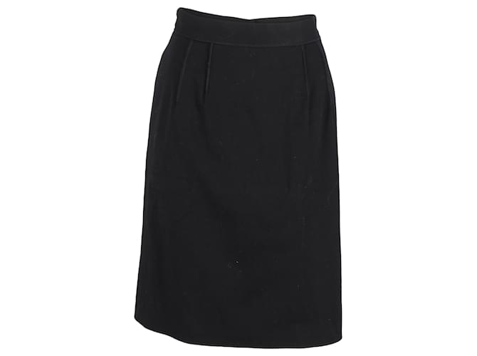 Dolce & Gabbana Falda lápiz hasta la rodilla en algodón negro  ref.1163994