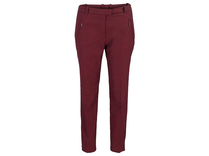 Calças cônicas Slim-Fit Hugo Boss em algodão Borgonha