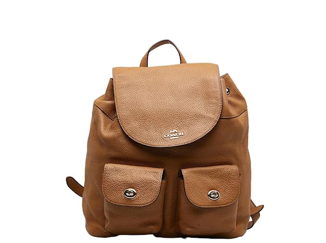 Coach Leather Billie Backpack F29008 Brown Pony-style calfskin  ref.1164044