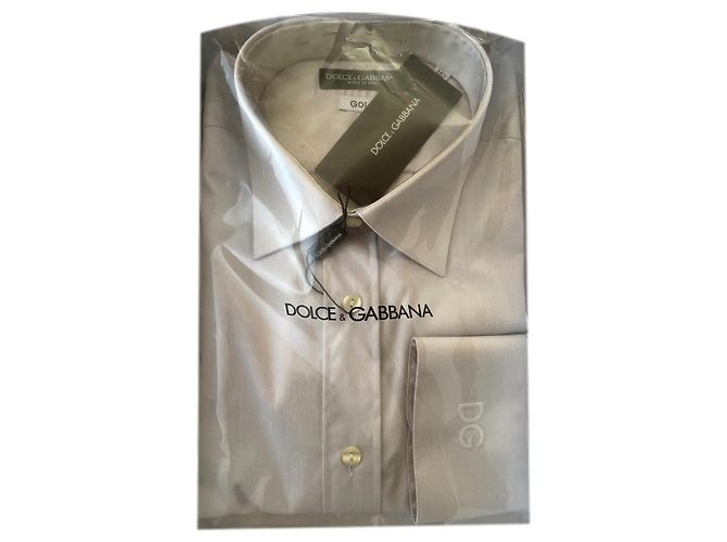 Camicia Dolce & Gabbana in cotone grigio Taglia 42