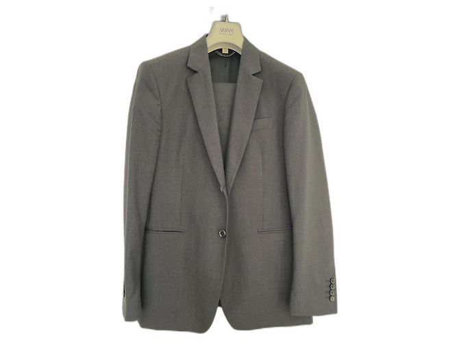 Burberry Dark Grey Wool Suit 50 R