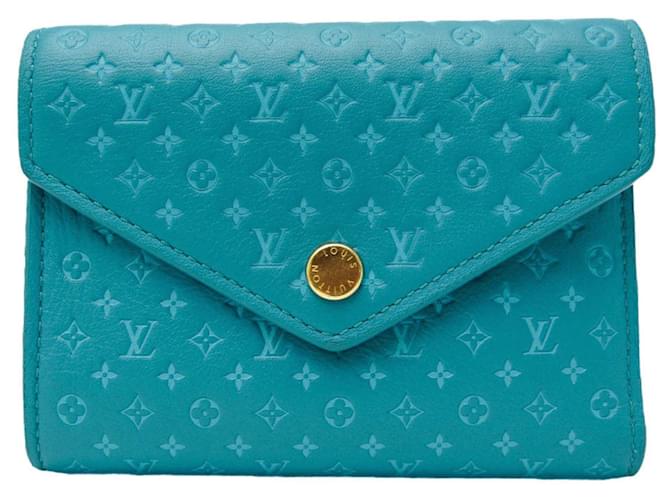 Louis Vuitton Portefeuille viennois Azul Cuero  ref.1164156