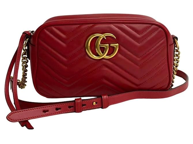 Gucci GG Marmont Red Leather  ref.1164183