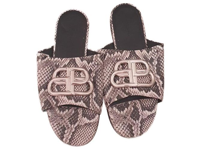Balenciaga python sandals Python print