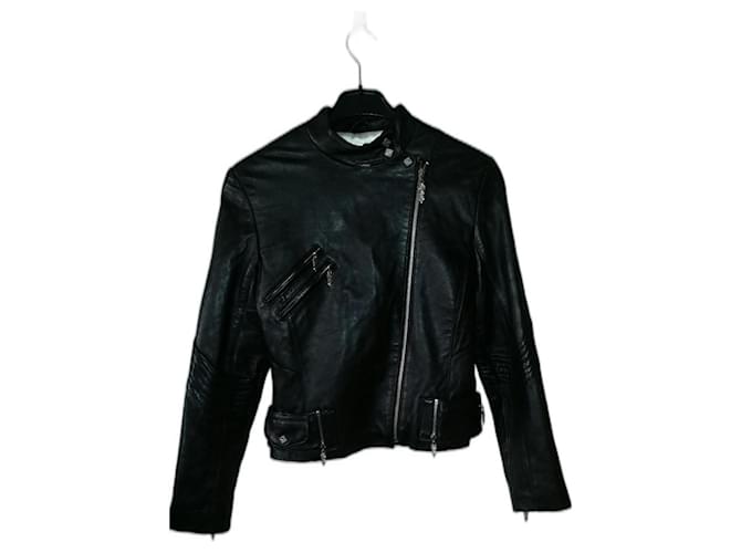 Ebène by Assuline Biker jackets Black Lambskin  ref.1164251