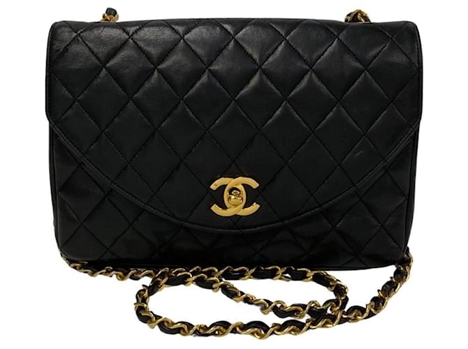 Timeless Chanel Matrasse Black Leather  ref.1164278