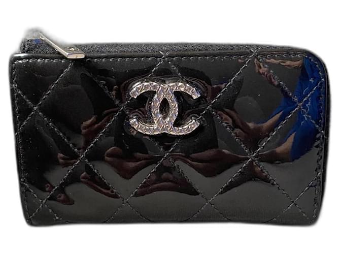 Chanel borse, portafogli, casi Nero Pelle verniciata  ref.1164302