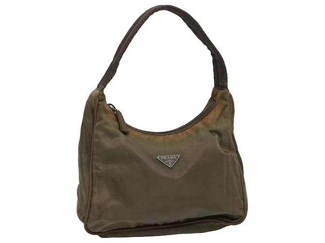 PRADA Hand Bag Nylon Brown Auth bs10445  ref.1164351