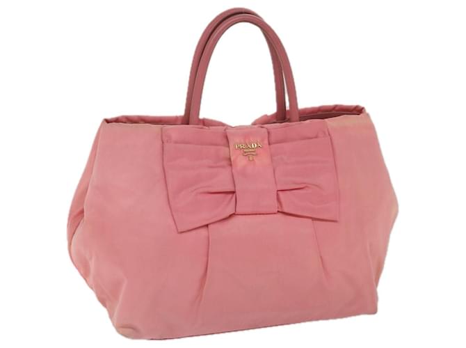 Bolsa de mão PRADA Nylon rosa Auth bs10274  ref.1164418