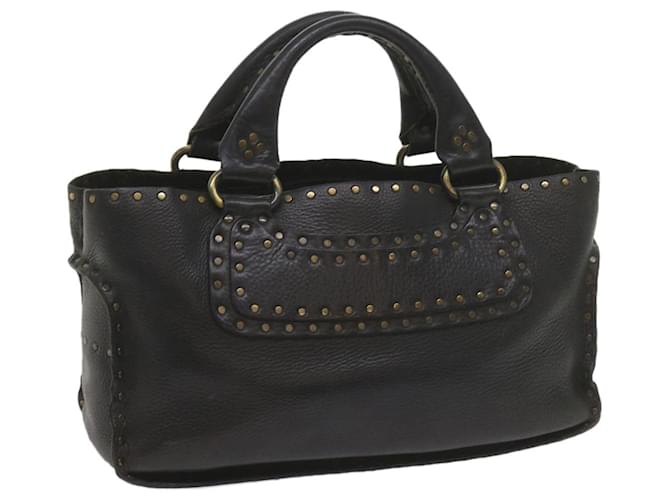 Céline CELINE Hand Bag Leather Black Auth hk948  ref.1164425